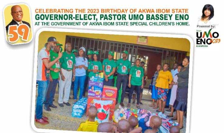 TEAM UMO ENO DIASPORA CELEBRATES 59th BIRTHDAY OF PASTOR UMO ENO AT THE SPECIAL CHILDREN’S HOME