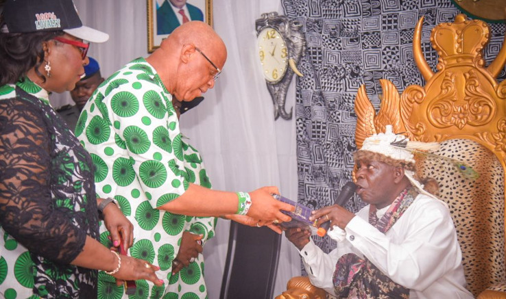 2023 Guber: God Will Strengthen You, Grant You Success - Okobo Paramount Ruler To Pastor Umo Eno